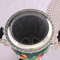 Набор &laquo;Маки на зелёном&raquo;, жёлудь, 3 предмета, самовар 3 л, заварочный чайник 0,7 л, поднос