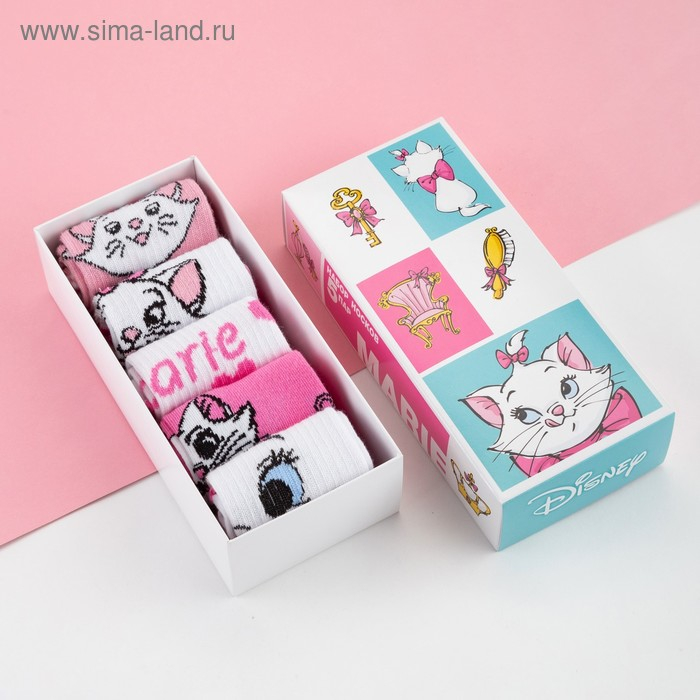 Набор носков "Мари" Коты аристократы, 5 пар, 14-16 см