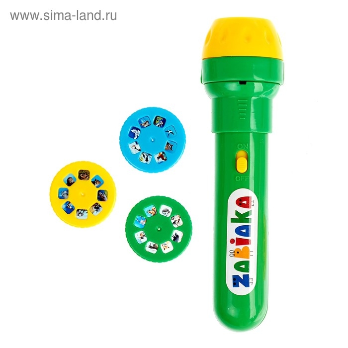 Проектор-фонарик &laquo;Мир зверей&raquo;, световые эффекты, 3 слайда, 24 картинки, МИКС