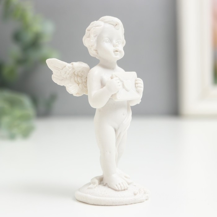 Сувенир полистоун "Ангелок-посланник" 8х4,5х3,5 см МИКС