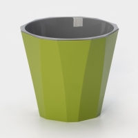 Кашпо для цветов со вставкой «Палермо», 1,8 л, цвет оливковый Кашпо для цветов со вставкой «Палермо», 1,8 л, цвет оливковый