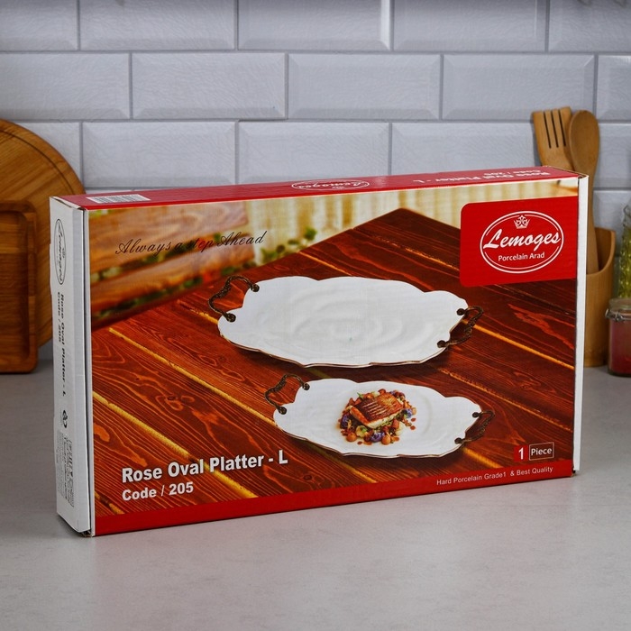 Блюдо &laquo;Розы&raquo;, большое, фарфор, Иран