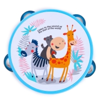 Игрушка музыкальная &laquo;Бубен. Зверята&raquo;, 8 металлических бубенцов, МИКС