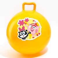 Мяч прыгун Смешарики &laquo;Друзья&raquo;, обычный с ручками, d=45 см, 350 г, цвета МИКС