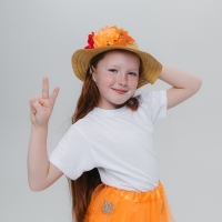 Карнавальная шляпа &laquo;Осенний букет&raquo;, бежевая, р. 52&ndash;54 см