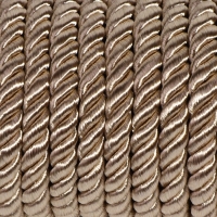 Шнур витой, d = 5 мм, 9 &plusmn; 1 м, цвет светло-серый