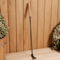 Кочерга металлическая с деревянной ручкой, длина 60 см Кочерга металлическая с деревянной ручкой, длина 60 см