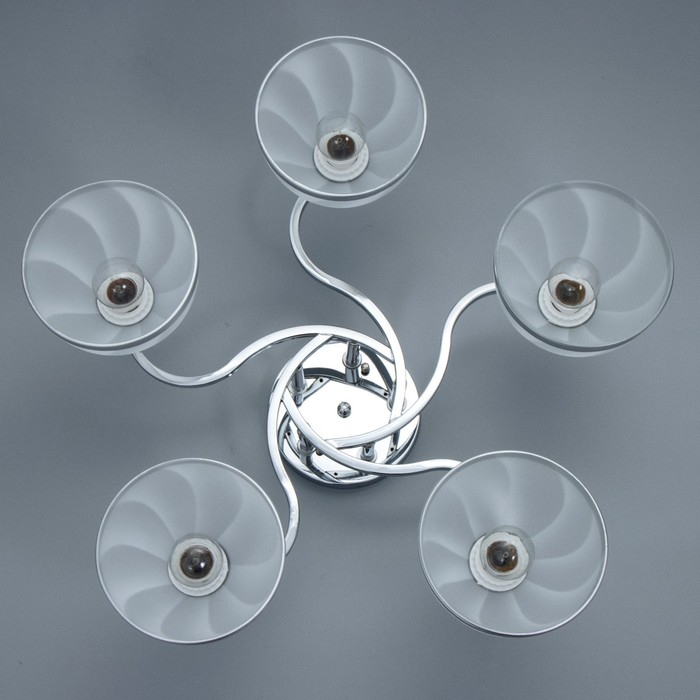 Люстра "Каспиан" 5хЕ27 40Вт хром 56х56х22 см BayerLux