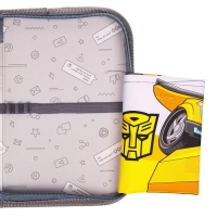 Пенал каркасный, 1 секция, 140х210х40 мм, откидной карман, тканевый, Трансформеры