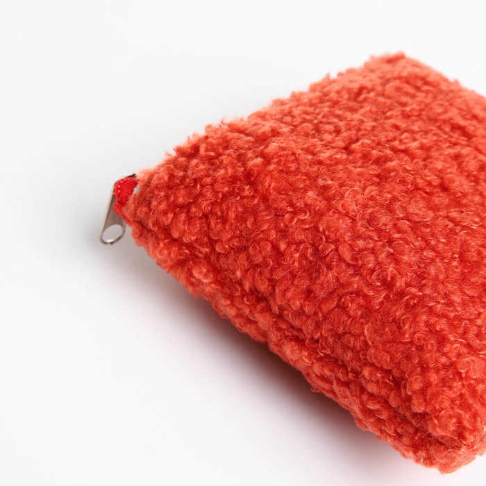 Кошелёк на молнии, цвет оранжевый