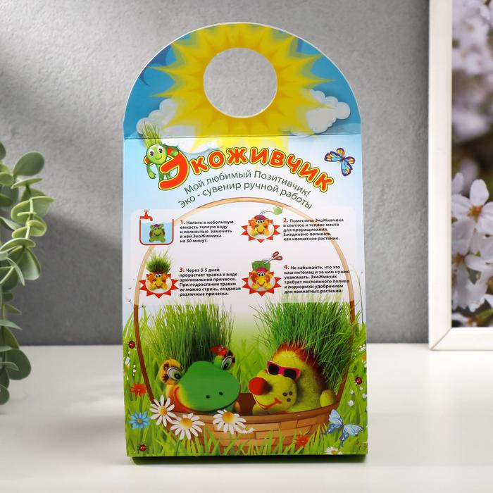 Растущий подарок травка Экоживчик "Ежик"