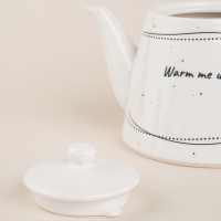 Чайник заварочный фарфоровый SL Home &laquo;Милый дом&raquo;, 900 мл, 21&times;13,8&times;13,5 см, цвет белый