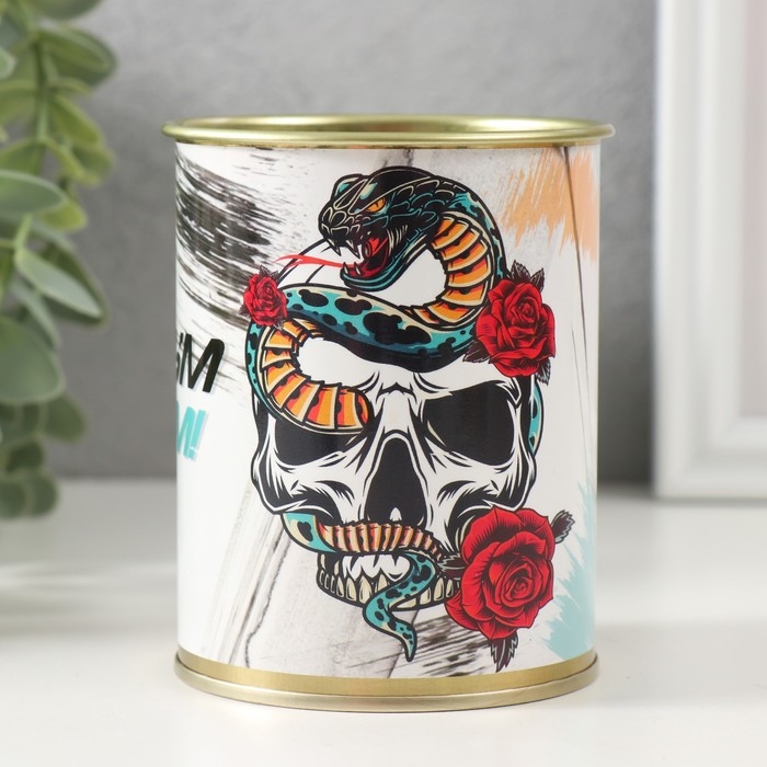 Носки в банке Носки в банке "С новым годом" (внутри носки мужские, цвет чёрный)