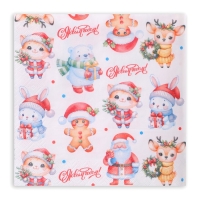 Новогодние салфетки бумажные Pero Prestige &laquo;Сказочные помощники&raquo;, 3 слоя, 33х33 см, 20 шт