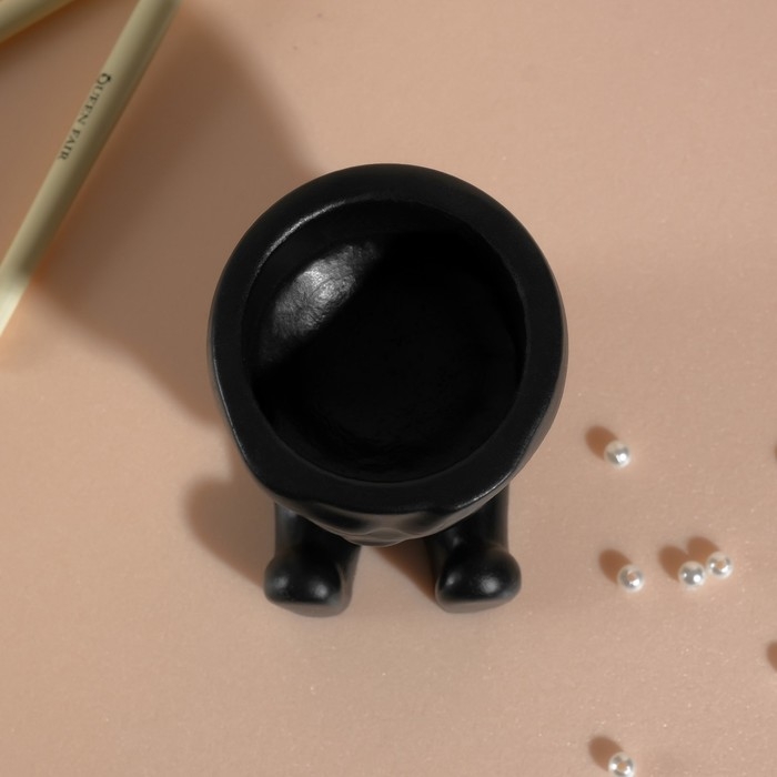 Подсвечник Подсвечник "Мистер Зло" 7х6 см черный