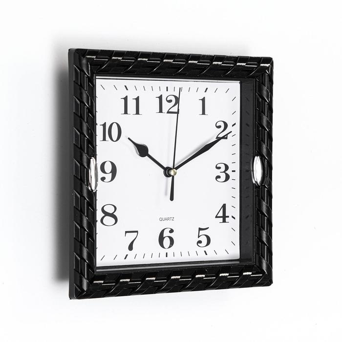 Часы настенные интерьерные "Плетёнка", 22 х 22 см, дискретный ход