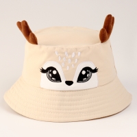 Панама детская для девочки &laquo;Олененок&raquo;, с рожками р-р 48-50