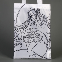 Сумка-шопер, раскраска &laquo;Девочка с микрофоном&raquo;, 32 х 23 см