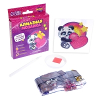 Алмазная мозаика наклейка для детей &laquo;Мишка&raquo;, 10 х 10 см. Набор для творчества