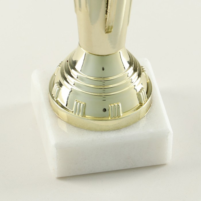 Кубок 107, наградная фигура, золото, подставка камень, 19 см