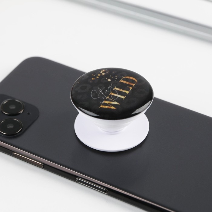 Подарочный набор: наушники и попсокет &laquo;Stay wild&raquo;, модель VBT 1.28, 13,5 х 6 см.