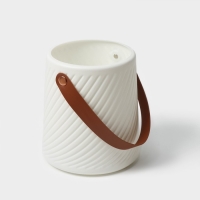 Ваза для цветов LaDо́m &laquo;Ведёрко&raquo;, 2,8 л, 18&times;16,5&times;14 см, цвет белый