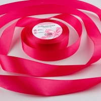 Лента атласная, 25 мм &times; 23 &plusmn; 1 м, цвет ярко-малиновый №28