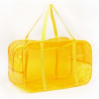 Сумка в роддом, размер 30х50х25 см, цветной ПВХ, цвет прозрачный/желтый, Mum&Baby Сумка в роддом, размер 30х50х25 см, цветной ПВХ, цвет прозрачный/желтый, Mum&Baby