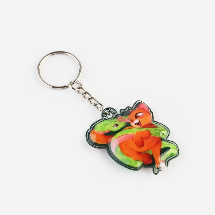 Новогодний брелок с фонариком для ключей &laquo;Новый год: Новогоднее строение&raquo; 4.5 х 10.1 см