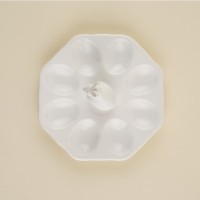 Подставка для яиц керамическая SL Home &laquo;Пасхальные кролики&raquo;, 19&times;9 см, 8 ячеек, цвет белый