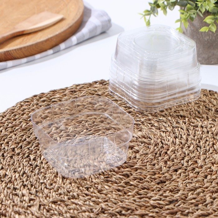 Набор пластиковых одноразовых контейнеров Не ЗАБЫЛИ! крышка,10 шт Набор пластиковых одноразовых контейнеров Не ЗАБЫЛИ! крышка,10 шт