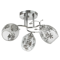 Люстра Рошель 3x60Вт E27 хром 42х42х26см.