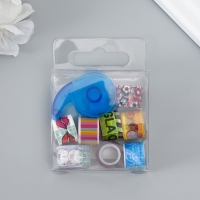 Клейкая лента декоративная с держателем (набор 8 шт) ширина 1,2 см длина 2,8 метра МИКС