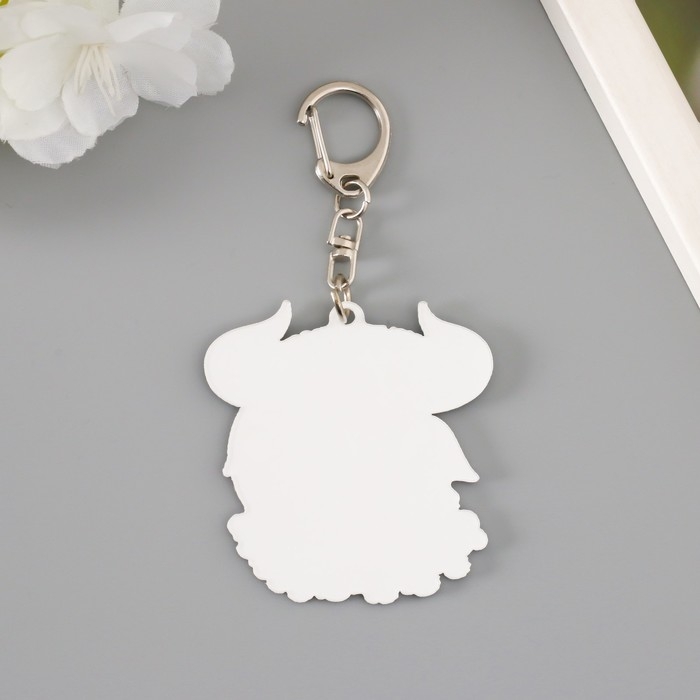 Брелок акрил Брелок акрил "Быка за рога" 5,4х5,7 см