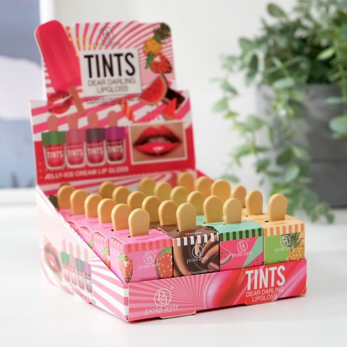 Тинт для губ &laquo;Пломбир&raquo;, 7 г, набор 24 шт., микс цветов и ароматов