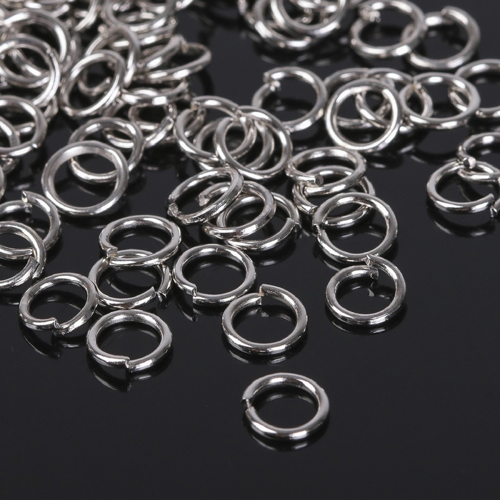 Кольцо соединительное 0,8&times;6 мм (набор 50 г, &plusmn; 570 шт.) СМ-976, цвет серебро