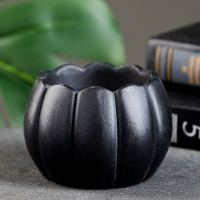 Кашпо "Тыква" черное, 10х5,5х10см Кашпо "Тыква" черное, 10х5,5х10см