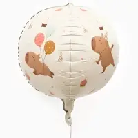 Воздушный шар фольгированный 25"  сфера &laquo;Милые капибары"