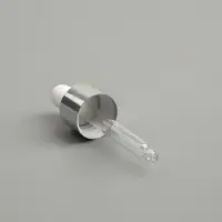 Бутылочка для хранения, с пипеткой, 10 мл, цвет серебристый/белый