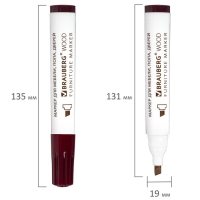 Маркеры 6цв для дерева, BRAUBERG WOOD 152203 Маркеры 6цв для дерева, BRAUBERG WOOD 152203