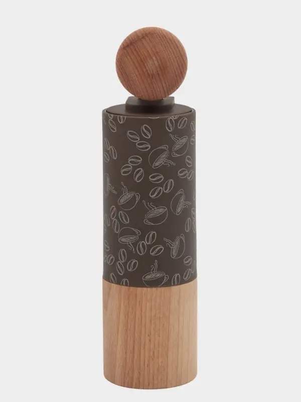 Кофемолка механическая Доляна &laquo;Робуста&raquo;, 21&times;5.5 см, пластик, светлое дерево