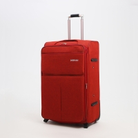 Чемодан большой 95 л (L), отдел на молнии, с расширением, кодовый замок, 3 колеса, 2 наружных кармана, цвет красный Чемодан большой 95 л (L), отдел на молнии, с расширением, кодовый замок, 3 колеса, 2 наружных кармана, цвет красный