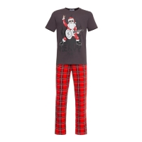 Пижама новогодняя мужская KAFTAN "Рок", цвет серый, размер 52 Пижама новогодняя мужская KAFTAN "Рок", цвет серый, размер 52