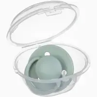 Соска - пустышка классическая, латекс, цв.серо-зелёный, в контейнере, от 6 мес., M&B