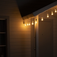 Гирлянда &laquo;Ретро белт-лайт&raquo; 10 м, IP54, УМС, белая нить, шаг 100 см, Е27 (без ламп), 220 В