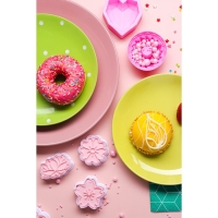 Тарелка десертная керамическая Доляна &laquo;Зелёный горох&raquo;, d=19 см, цвет зелёный