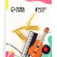 Набор фиксаторов струн Music life, 6 штук, медный