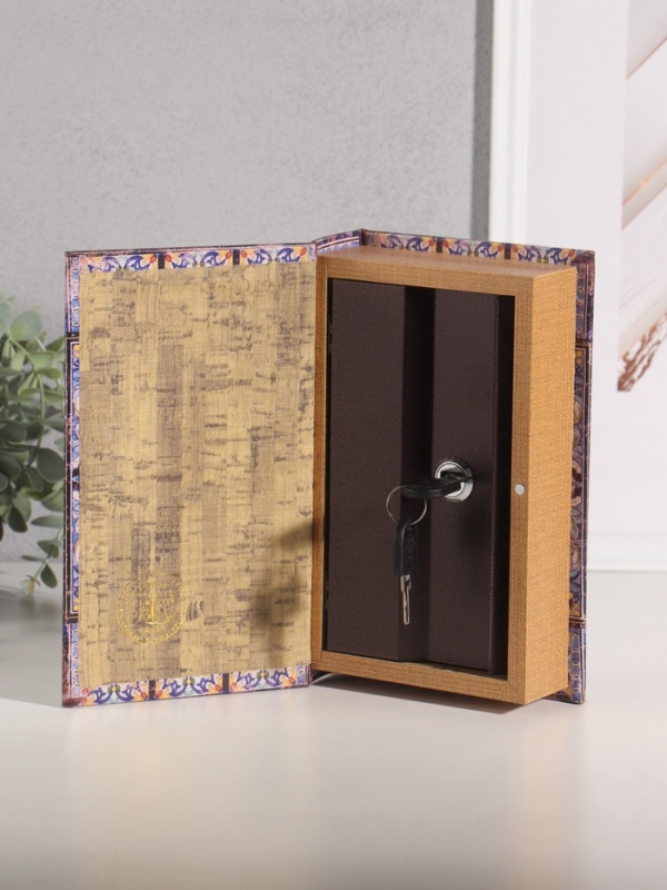 Сейф-книга дерево кожзам "Солнечные лимоны" 21х13х5 см