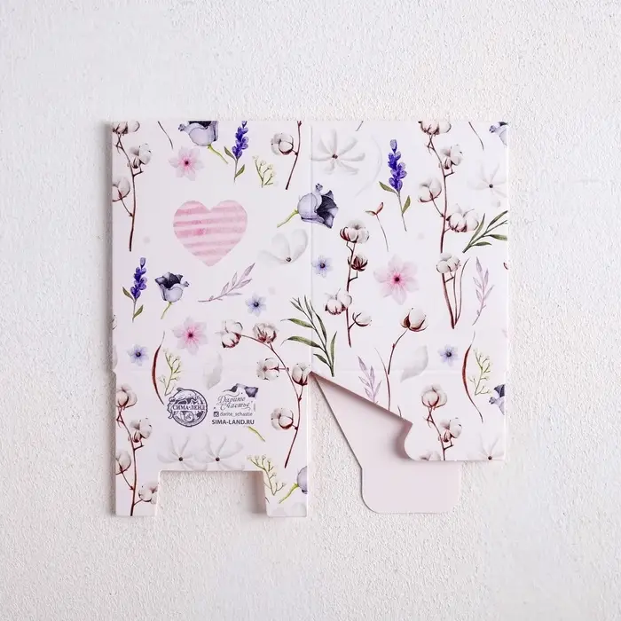 Коробка бонбоньерка, упаковка подарочная, &laquo;С любовью и нежностью&raquo;, 6 х 7 х 6 см