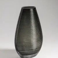 Ваза стекло настольная "Хэдли" 19,5х13,5 см, серо- зеленый